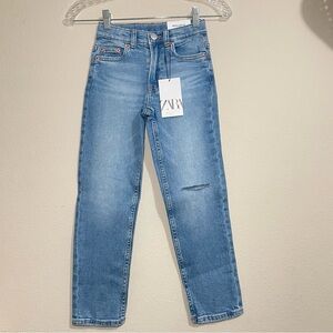 NWT Zara Kids Denim Jeans Boys Regular Fit Sz 8‎ Adjustable Waist
